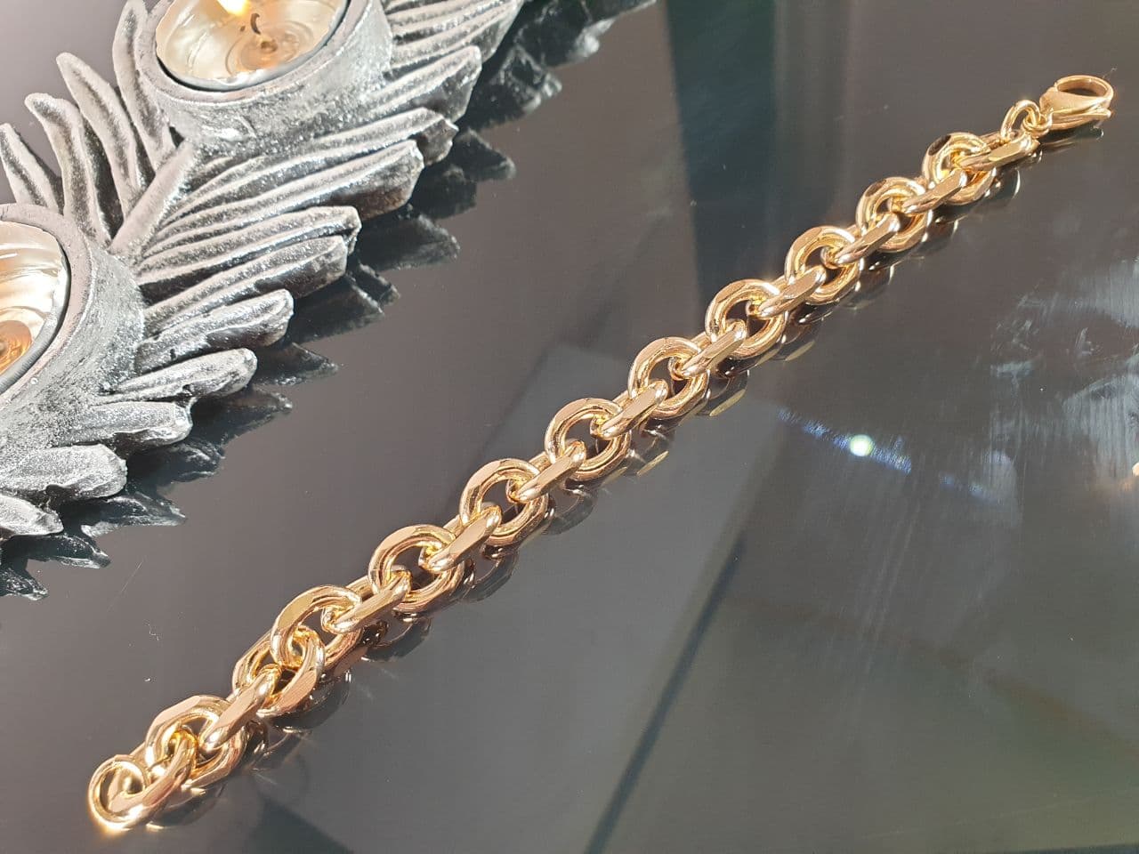 دستبند زنجیری - مشابه طلا